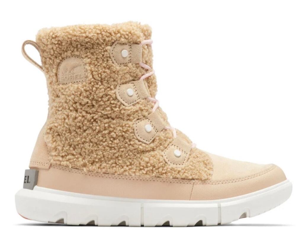 Sorel Explorer II Joan Cozy Mid Boot Snow Women Nova Sand/Sea Salt Sz 9.5